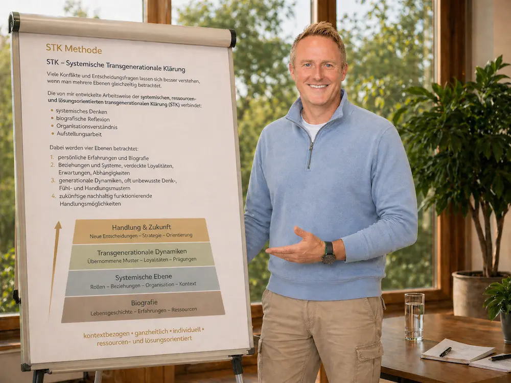 Roland Keiffer stellt seine STK Methode anhand eines Flipcharts vor